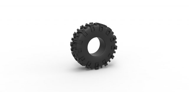 Offroad tire 55 Scale 1 to 25 3D Принт Модель .c4d .max .obj .3ds .fbx .stl .blend 
