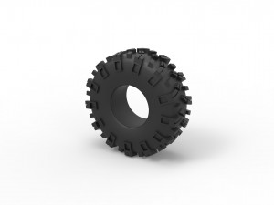 Offroad tire 55 Scale 1 to 25 3D Принт Модель