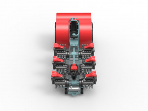 Pulling tractor with 7 engines V8 Scale 1 to 25 3D 打印模型