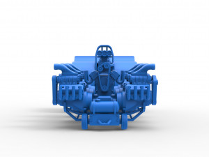 Pulling tractor with 7 engines V8 Scale 1 to 25 3D 打印模型