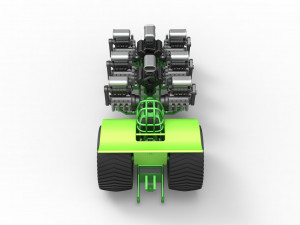 Pulling tractor with 8 engines V8 Scale 1 to 25 Modelo de impresión 3D