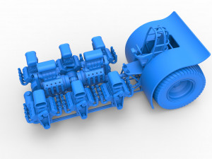 Pulling tractor with 8 engines V8 Scale 1 to 25 Modelo de impresión 3D