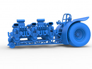 Pulling tractor with 8 engines V8 Scale 1 to 25 Modelo de impresión 3D