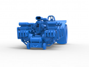 Pulling tractor with 8 engines V8 Scale 1 to 25 Modelo de impresión 3D