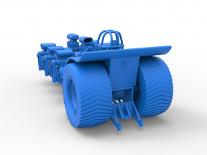 Pulling tractor with 8 engines V8 Scale 1 to 25 Modelo de impresión 3D