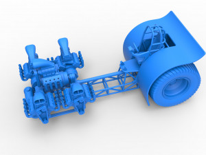 Pulling tractor with 5 engines V8 Version 3 Scale 1 to 25 Modello di stampa 3D