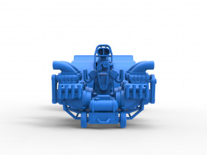Pulling tractor with 5 engines V8 Version 3 Scale 1 to 25 Modello di stampa 3D