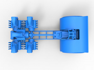 Pulling tractor with 5 engines V8 Version 3 Scale 1 to 25 Modello di stampa 3D