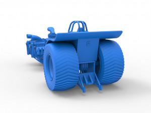 Pulling tractor with 5 engines V8 Version 3 Scale 1 to 25 Modello di stampa 3D