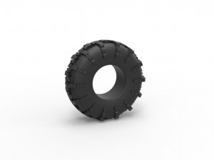 Offroad tire 56 Scale 1 to 25 Model Cetak 3D