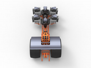 Pulling tractor with 6 engines V8 Version 2 Scale 1 to 25 3D Принт Модель