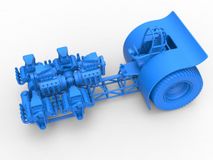 Pulling tractor with 6 engines V8 Version 2 Scale 1 to 25 3D Принт Модель