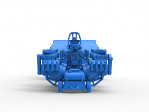 Pulling tractor with 6 engines V8 Version 2 Scale 1 to 25 3D Принт Модель