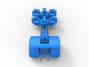 Pulling tractor with 6 engines V8 Version 2 Scale 1 to 25 3D Принт Модель