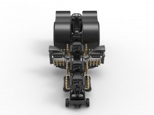 Pulling tractor with 5 engines V8 Version 4 Scale 1 to 25 Modelo de impresión 3D