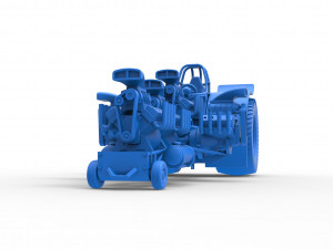 Pulling tractor with 5 engines V8 Version 4 Scale 1 to 25 Modelo de impresión 3D