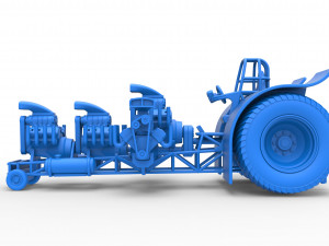 Pulling tractor with 5 engines V8 Version 4 Scale 1 to 25 Modelo de impresión 3D