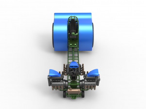 Pulling tractor with 3 engines V8 Version 6 Scale 1 to 25 Modelo de impresión 3D