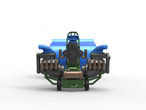 Pulling tractor with 3 engines V8 Version 6 Scale 1 to 25 Modelo de impresión 3D