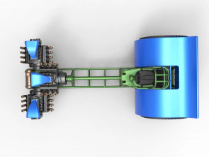 Tractor de tracci&oacute;n con 3 motores V8 Versi&oacute;n 6 Escala 1 a 25 Modelo de impresión 3D
