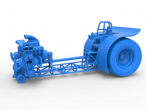 Pulling tractor with 3 engines V8 Version 6 Scale 1 to 25 Modelo de impresión 3D