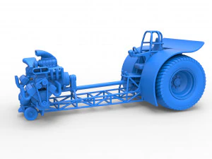 Tractor de tracci&oacute;n con 3 motores V8 Versi&oacute;n 6 Escala 1 a 25 Modelo de impresión 3D