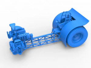 Tractor de tracci&oacute;n con 3 motores V8 Versi&oacute;n 6 Escala 1 a 25 Modelo de impresión 3D