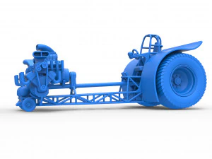 Tractor de tracci&oacute;n con 3 motores V8 Versi&oacute;n 6 Escala 1 a 25 Modelo de impresión 3D