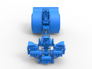 Pulling tractor with 3 engines V8 Version 6 Scale 1 to 25 Modelo de impresión 3D