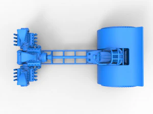 Tractor de tracci&oacute;n con 3 motores V8 Versi&oacute;n 6 Escala 1 a 25 Modelo de impresión 3D