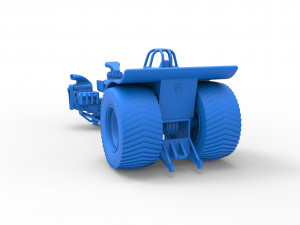 Pulling tractor with 3 engines V8 Version 6 Scale 1 to 25 Modelo de impresión 3D