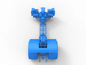 Tractor de tracci&oacute;n con 3 motores V8 Versi&oacute;n 6 Escala 1 a 25 Modelo de impresión 3D