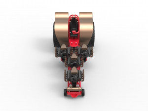 Pulling tractor with 4 engines V8 Version 5 Scale 1 to 25 Modelo de impresión 3D