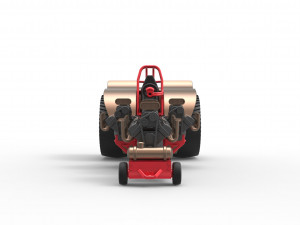Pulling tractor with 4 engines V8 Version 5 Scale 1 to 25 Modelo de impresión 3D