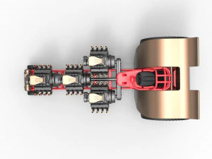 Tractor de tracci&oacute;n con 4 motores V8 Versi&oacute;n 5 Escala 1 a 25 Modelo de impresión 3D