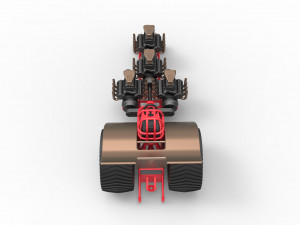 Pulling tractor with 4 engines V8 Version 5 Scale 1 to 25 Modelo de impresión 3D
