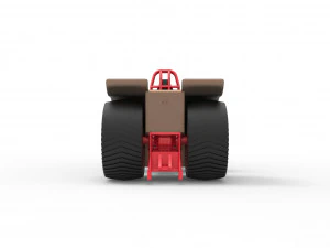 Tractor de tracci&oacute;n con 4 motores V8 Versi&oacute;n 5 Escala 1 a 25 Modelo de impresión 3D