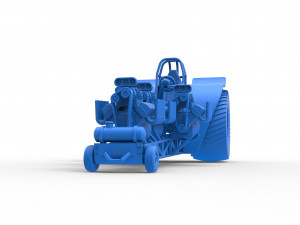 Pulling tractor with 4 engines V8 Version 5 Scale 1 to 25 Modelo de impresión 3D