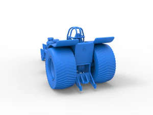 Tractor de tracci&oacute;n con 4 motores V8 Versi&oacute;n 5 Escala 1 a 25 Modelo de impresión 3D