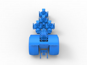 Pulling tractor with 4 engines V8 Version 5 Scale 1 to 25 Modelo de impresión 3D