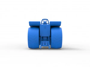 Tractor de tracci&oacute;n con 4 motores V8 Versi&oacute;n 5 Escala 1 a 25 Modelo de impresión 3D
