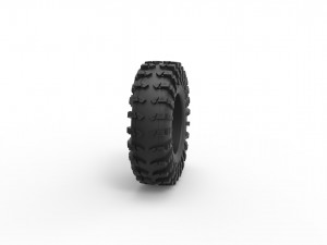 Offroad tire 57 Scale 1 to 25 3D Print Model