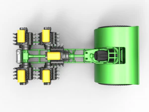 Pulling tractor with 5 engines V8 Version 5 Scale 1 to 25 3D Print Model