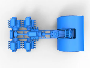 Pulling tractor with 5 engines V8 Version 5 Scale 1 to 25 3D Print Model