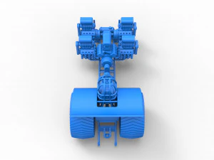 Pulling tractor with 5 engines V8 Version 5 Scale 1 to 25 3D Print Model