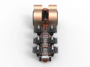 Pulling tractor with 6 engines V8 Version 3 Scale 1 to 25 3D Print Model