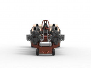 Pulling tractor with 6 engines V8 Version 3 Scale 1 to 25 Modelo de Impressão 3D