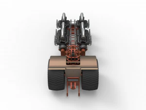 Pulling tractor with 6 engines V8 Version 3 Scale 1 to 25 3D Print Model