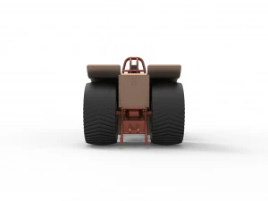Pulling tractor with 6 engines V8 Version 3 Scale 1 to 25 3D Print Model