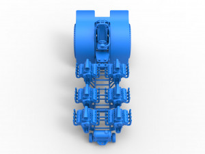 Pulling tractor with 6 engines V8 Version 3 Scale 1 to 25 Modelo de Impressão 3D
